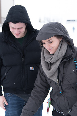 Students go Ice Fishing at Rainbow Lake with the Outdoor Recreation Center.