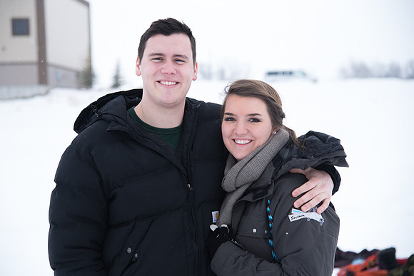Students go Ice Fishing at Rainbow Lake with the Outdoor Recreation Center.