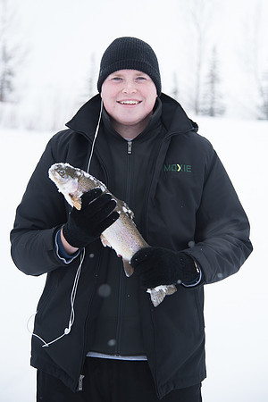 Students go Ice Fishing at Rainbow Lake with the Outdoor Recreation Center.