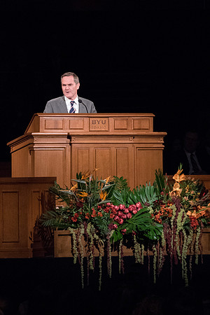 Elder Peter F. Meurs addresses the students of BYU-Idaho.