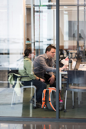 Students study in the Science & Technology Center.