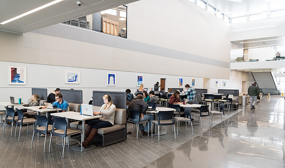 Students study in the Science & Technology Center.