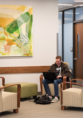 Students study in the Science & Technology Center.