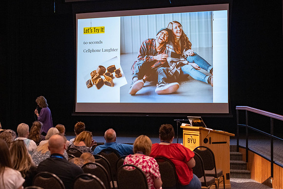 Adults gather at Brigham Young Univeristy - Idaho, for classes hosted by different Educators for Education Week.