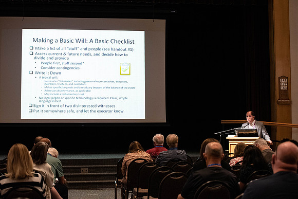 Adults gather at Brigham Young Univeristy - Idaho, for classes hosted by different Educators for Education Week.