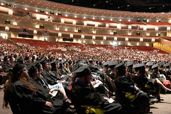 Graduates during the Education and Human Development convocation.