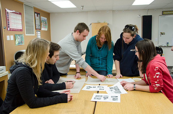 College horticulture class works with high school students to redesign the Clark playground facilities.