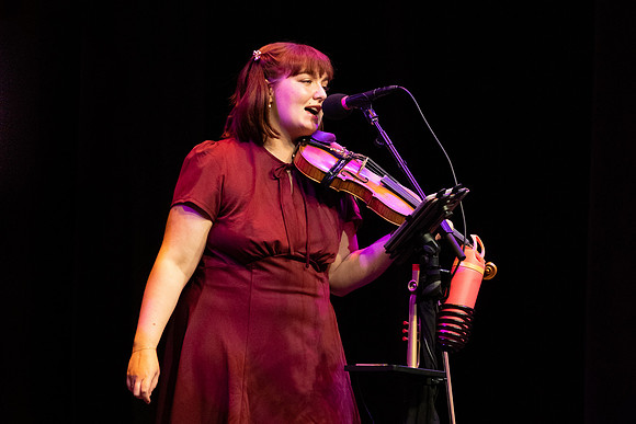 Molly in the Mineshaft preforms in the Hart Auditorium at BYU-Idaho.