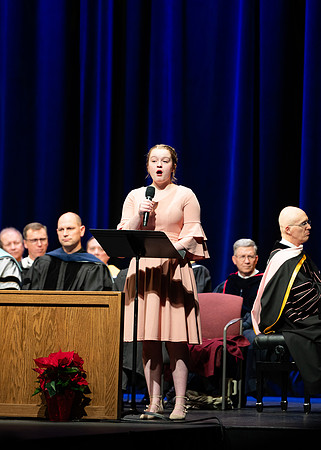 Graduates during convocation for the College of Physical Science and Engineering.