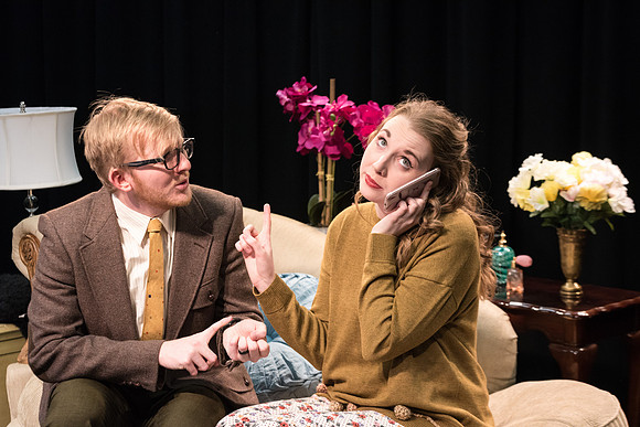 Promotional photos of the opera The Telephone. Directed by Richard Clifford and David Olsen.