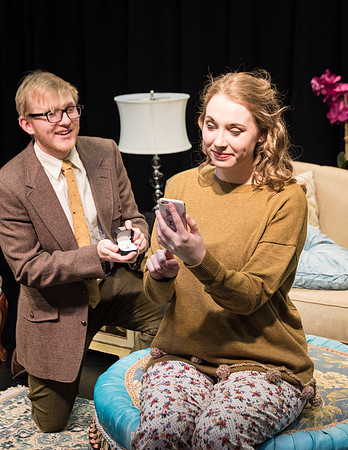 Promotional photos of the opera The Telephone. Directed by Richard Clifford and David Olsen.
