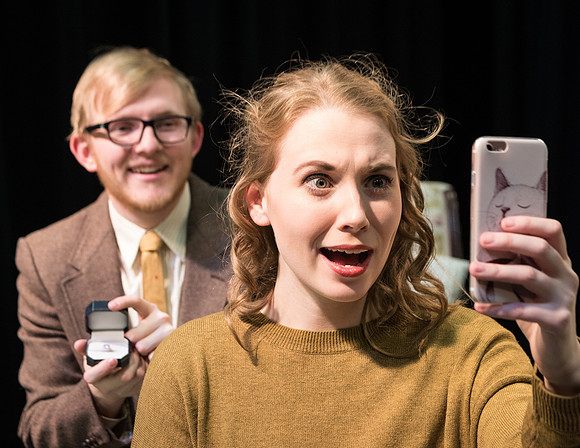 Promotional photos of the opera The Telephone. Directed by Richard Clifford and David Olsen.