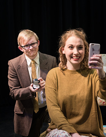 Promotional photos of the opera The Telephone. Directed by Richard Clifford and David Olsen.