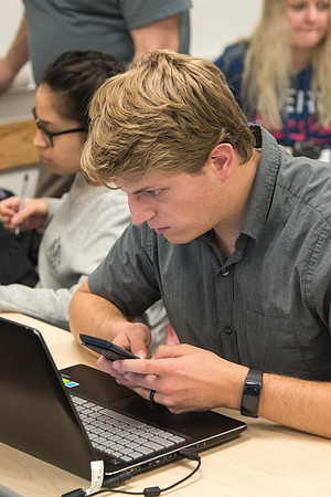 Brother Tyler Watson teaches Public Health majors about Epidemiology.