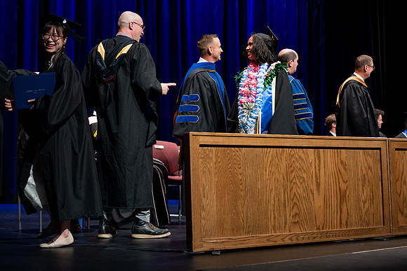 Graduates during convocation for the College of Performing and Visual Arts.