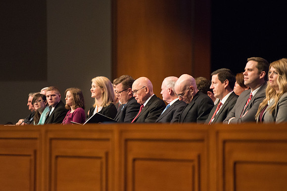 Elder Dallin H. Oaks announces the new BYU Pathway Worldwide educational program, led by President Clark G. Gilbert, and calling Henry J. Eyring as the new president of BYU-Idaho