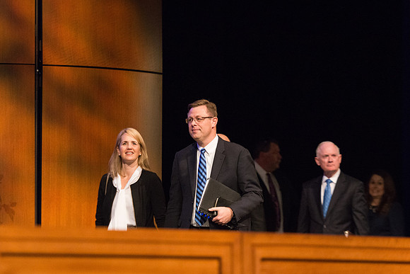 Elder Dallin H. Oaks announces the new BYU Pathway Worldwide educational program, led by President Clark G. Gilbert, and calling Henry J. Eyring as the new president of BYU-Idaho