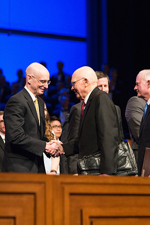 Elder Dallin H. Oaks announces the new BYU Pathway Worldwide educational program, led by President Clark G. Gilbert, and calling Henry J. Eyring as the new president of BYU-Idaho