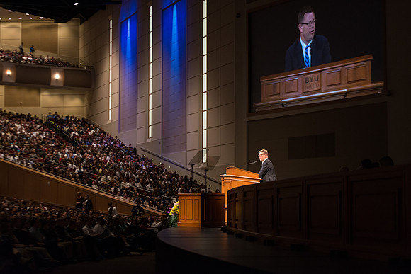 Elder Dallin H. Oaks announces the new BYU Pathway Worldwide educational program, led by President Clark G. Gilbert, and calling Henry J. Eyring as the new president of BYU-Idaho
