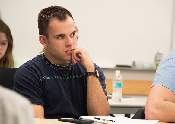 Brother Tyler Watson teaches Public Health majors about Epidemiology.