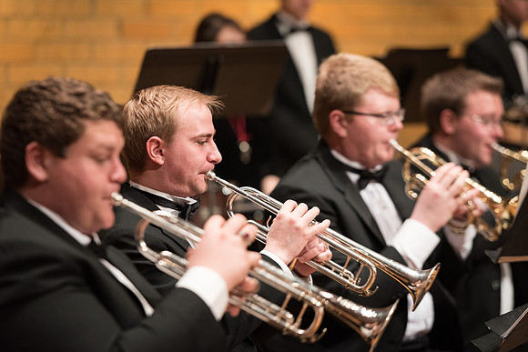 Rehearsal for Symphony Band, Winter 2017