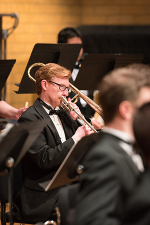 Rehearsal for Symphony Band, Winter 2017