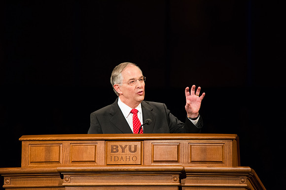 Elder Neil L. Andersen addresses the students of BYU-Idaho.