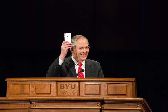 Elder Neil L. Andersen addresses the students of BYU-Idaho.