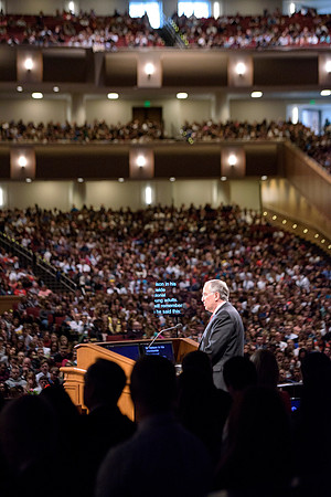 Elder Neil L. Andersen, speaks at BYU-Idaho's devotional. Photo by Ryan Chase.