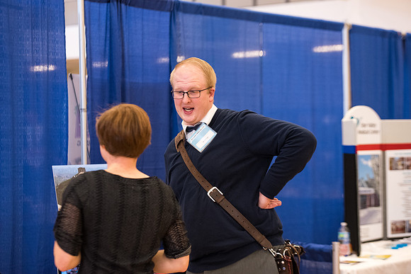 BYU-Idaho students attend the career fair. At the fair, students can find potential jobs and internships for their prospective majors.