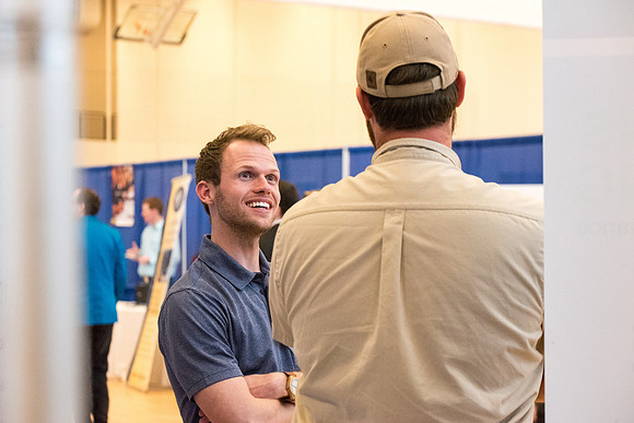 BYU-Idaho students attend the career fair. At the fair, students can find potential jobs and internships for their prospective majors.