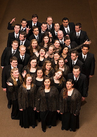 BYU-Idaho Collegiate Singers, directed by Randall Kempton. Tour group photo. 2017