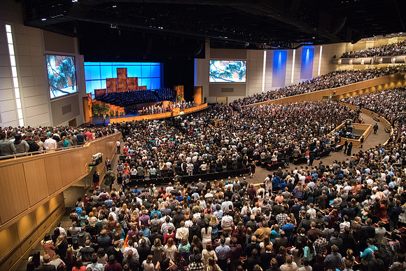 Students gather together for Devotional in the I-Center.