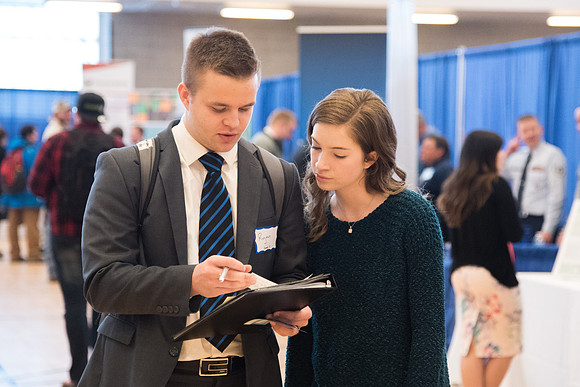 The BYU-Idaho Career Fair allows students to speak with a variety of companies to work to obtain a job for post graduation.