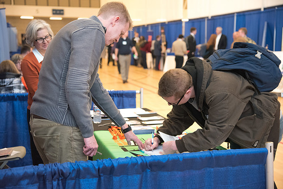 The BYU-Idaho Career Fair allows students to speak with a variety of companies to work to obtain a job for post graduation.