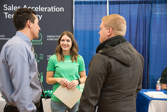 The BYU-Idaho Career Fair allows students to speak with a variety of companies to work to obtain a job for post graduation.