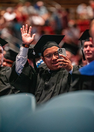 Students graduate from College of Physical Sciences and Engineering. Convocation held in the Hart Building Auditorium.