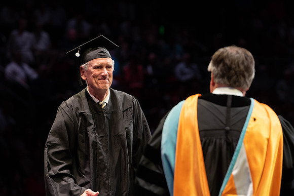 Students graduate from College of Physical Sciences and Engineering. Convocation held in the Hart Building Auditorium.