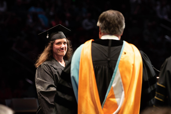 Students graduate from College of Physical Sciences and Engineering. Convocation held in the Hart Building Auditorium.