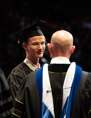 Students graduate from College of Physical Sciences and Engineering. Convocation held in the Hart Building Auditorium.
