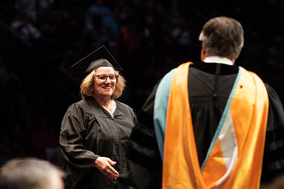 Students graduate from College of Physical Sciences and Engineering. Convocation held in the Hart Building Auditorium.