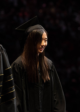 Students graduate from College of Physical Sciences and Engineering. Convocation held in the Hart Building Auditorium.