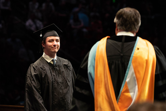 Students graduate from College of Physical Sciences and Engineering. Convocation held in the Hart Building Auditorium.