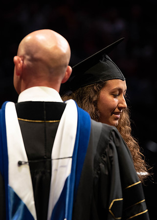 Students graduate from College of Physical Sciences and Engineering. Convocation held in the Hart Building Auditorium.