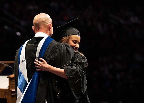 Students graduate from College of Physical Sciences and Engineering. Convocation held in the Hart Building Auditorium.