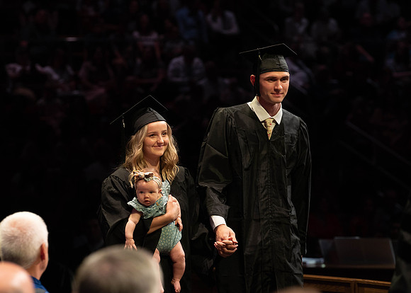 Students graduate from College of Physical Sciences and Engineering. Convocation held in the Hart Building Auditorium.