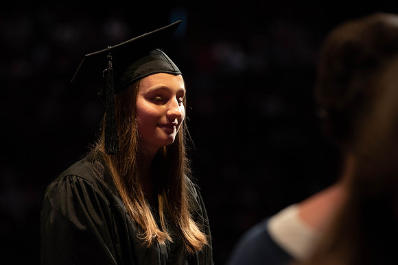 Students graduate from College of Physical Sciences and Engineering. Convocation held in the Hart Building Auditorium.