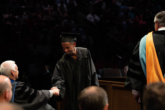 Students graduate from College of Physical Sciences and Engineering. Convocation held in the Hart Building Auditorium.