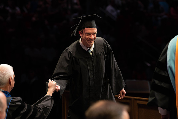 Students graduate from College of Physical Sciences and Engineering. Convocation held in the Hart Building Auditorium.