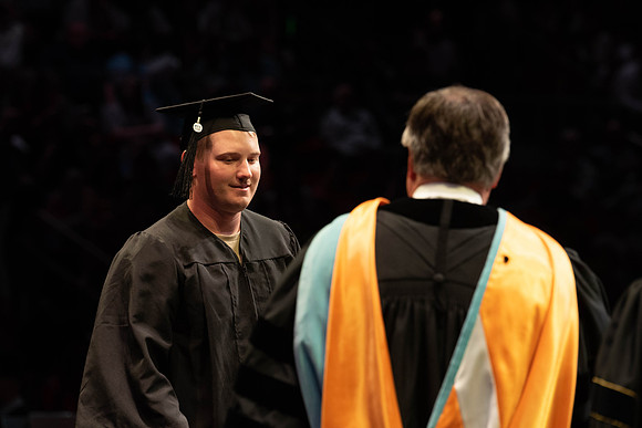 Students graduate from College of Physical Sciences and Engineering. Convocation held in the Hart Building Auditorium.